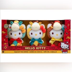 Hello Kitty 2026 Year of the Horse 8-Inch Plush 3-Pack